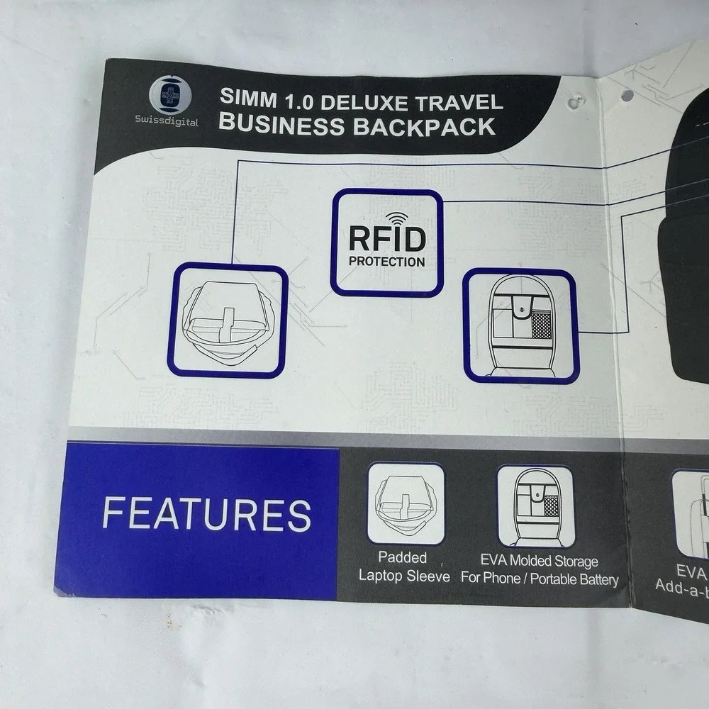 SWISSDIGITAL 38 L Laptop Backpack Simm 1.0 Deluxe Backpack Black